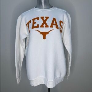 Texas Longhorns White Crewneck Sweatshirt